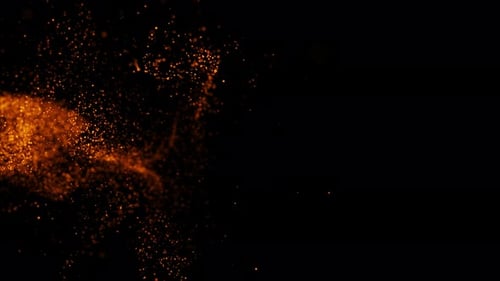 Abstract Golden Particle Flow Background Animation