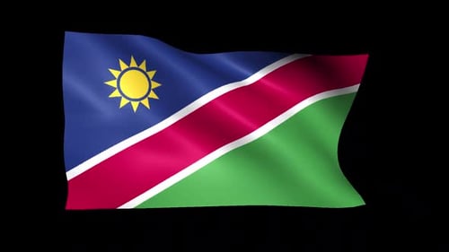 Animated Waving Namibia Flag for National Identity Projects