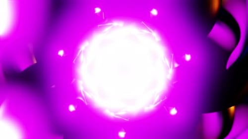 Magenta Spiral Mandala VJ Loop with Glowing Petals and Neon Highlights