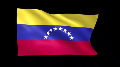 Venezuela National Flag Waving Loop