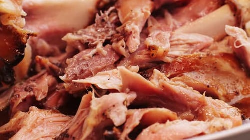Roasted Pork Knee on Dish Traditional Czech Republic Food German Pulled Pork
