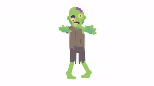 Animation eines wandelnden Zombies