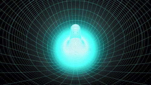 4K Futuristic Neon Ultraviolet Fluorescent Light Tunnel Loopable Animation Black Background