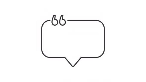 Message bubble quote line animation