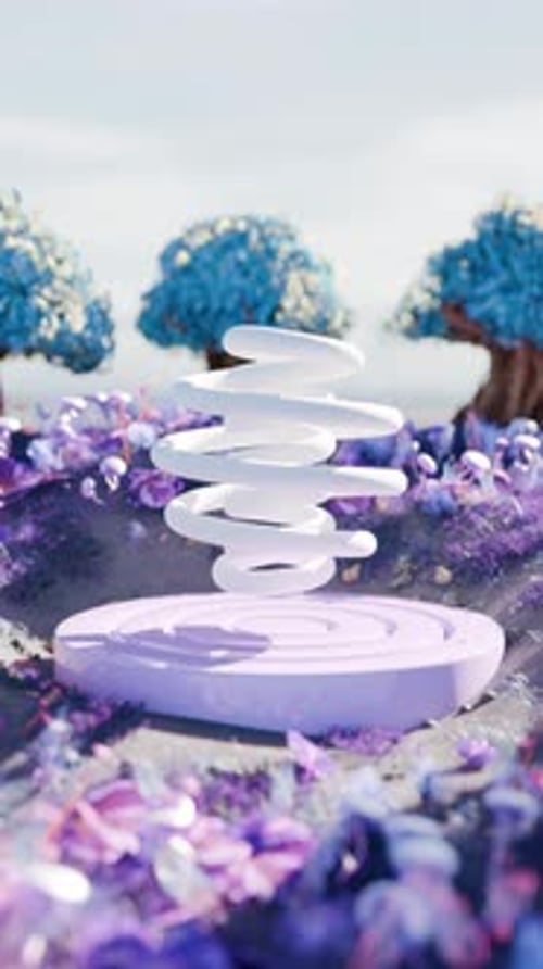 Animation satisfaisante en 3D de Fantasy Forest Loop