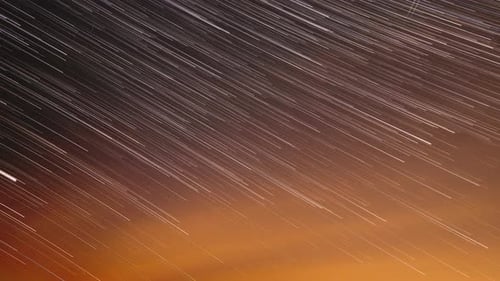 Night Sky Star Trails Long Exposure Time Lapse