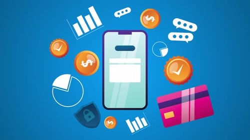 Modern Animation of Mobile Banking and Data Security