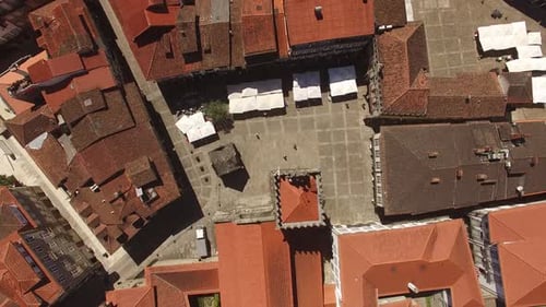 Top View of Historic City Center of Guimaraes, Portugal
