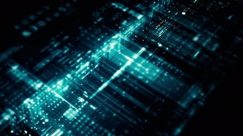 Futuristic Screen Display Data Matrix Simulation Background 20