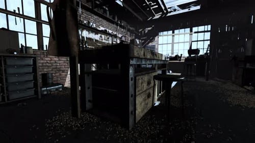 Vintage Wild West Carpenter Shop Interior with Antique Tools