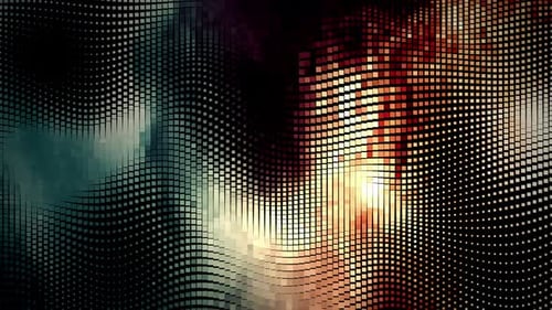 Abstract Dynamic Waving Pixel Grid Background