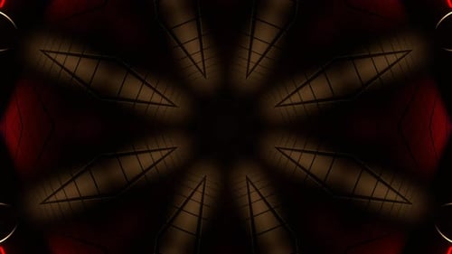 Abstract Geometric Kaleidoscope Pattern with Glowing Shapes Background