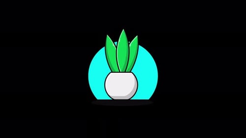 Animated Wiggling Plant Icon Flat Design