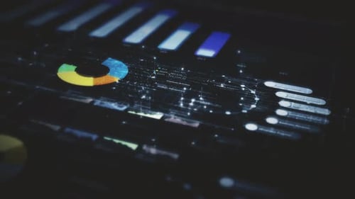 Futuristic Digital Data Visualization Interface Animation