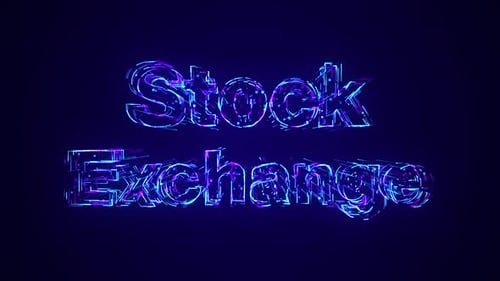 Digital Stock Exchange Data Stream Title Reveal