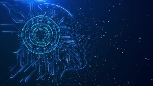 AI Digital Brain Concept with Futuristic Circuit Board Technology