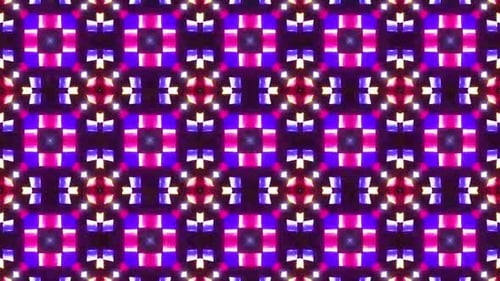 Animated Glowing Geometric Kaleidoscope Pattern Loop