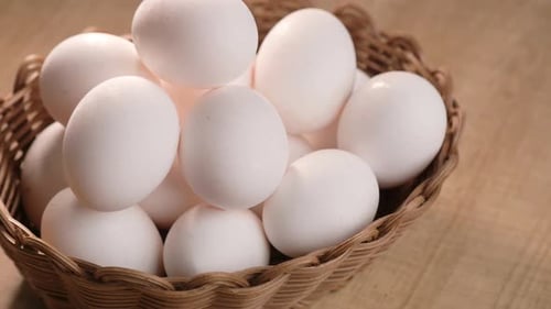 Close Up of Eggs in a Bowl