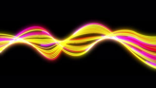 Abstract background with colorful wavy glowing neon lights