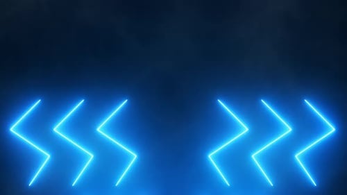 Dynamic Blue Neon Geometric Line Transition Animation