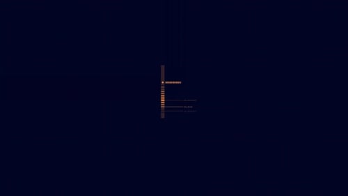 Animation par élément HUD d'un indicateur vertical abstrait