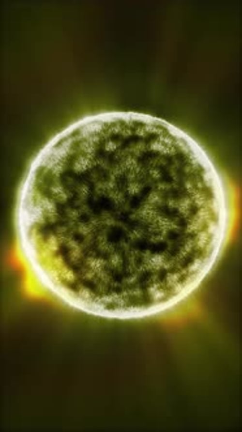 Abstract Pulsating Glowing Sphere Loop Background