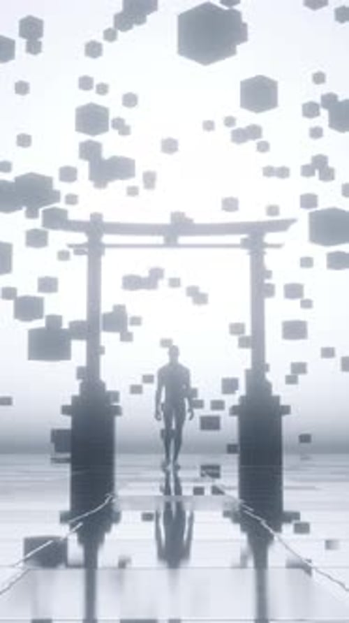 Vídeo vertical em HD do Man Sky Cube