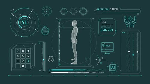 Animação de Infográficos de inteligência artificial no Alpha Channel
