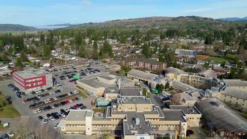 Mission Memorial Hospital Buildings With Parking Lots And Surrounding Residential Neighborhoods In M