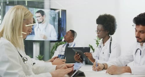 Medical Team Meeting Using Technology