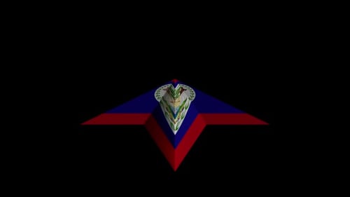 Schleifenanimation mit Flagge von Belize aus Flugzeugpapier