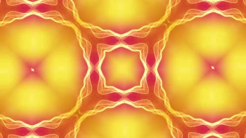 Dynamische goldene Kaleidoskop-Schleife für lebendige Präsentationshintergründe