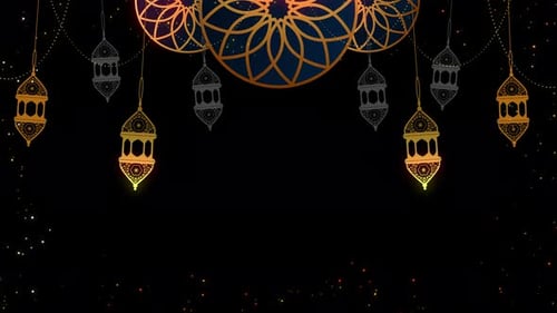 Animated Islamic Lanterns and Geometric Patterns for Ramadan and Eid
