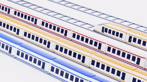 Tren de alta velocidad de dibujos animados