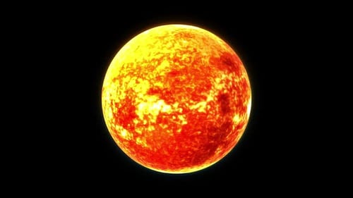 Animated Fiery Sun Plasma Loop