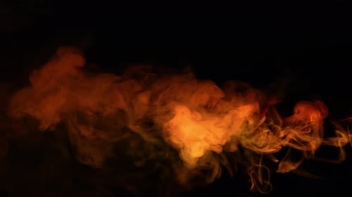 Abstract Smoke Texture Over Black Background Fog in the Darkness
