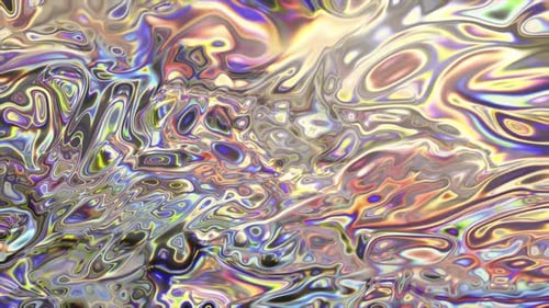 Vibrant Colorful Abstract Refeacting Fluid Texture Loop