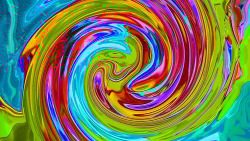 Vibrant Fluid Psychedelic Swirl Motion Background Loop