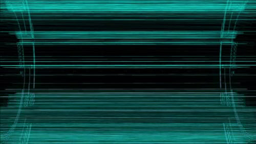 Futuristic Tunnel Of Glowing Teal Lines
