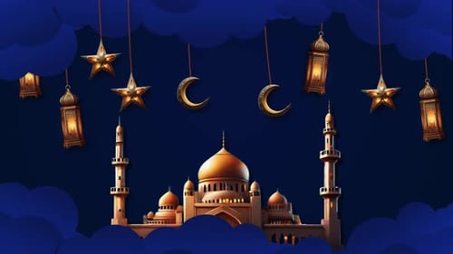 Ramadan Kareem Mosque Window Or Balcony View, Ramzan Mubarak Arabic Islamic Background