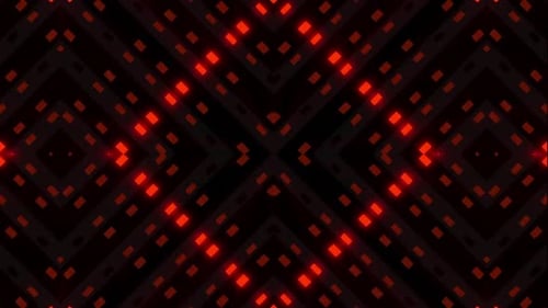 Motif géométrique rouge dynamique se déplaçant dans un design abstrait moderne