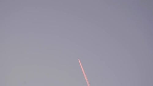 Tracks of Planes in the Blue Sky