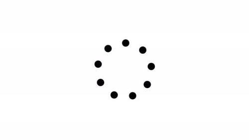 gráfico animado de movimiento circular con carga de puntos y rotación