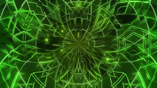 Green Sparkling Circles