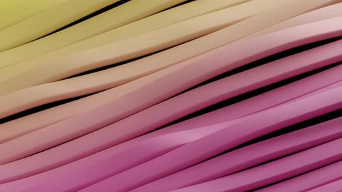 Abstract Surface of Multicolored Waving Lines Background 3d Loop