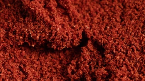 Close-Up of Reddish-Brown Culinary Spice Powder