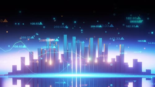 Abstrakter Finanzhintergrund der Börse mit grafischer Bewegung