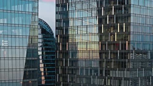 Aerial View of Skyscrapers Moscow City and Business District