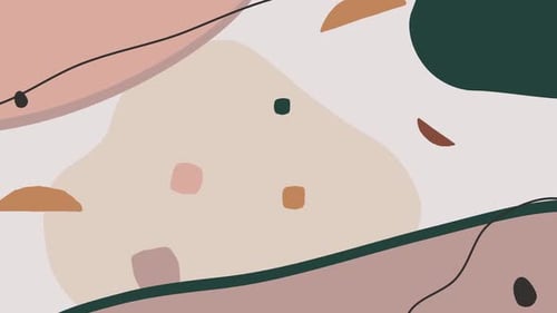 Animated Abstract Flat Design Organic Shapes Background Loop