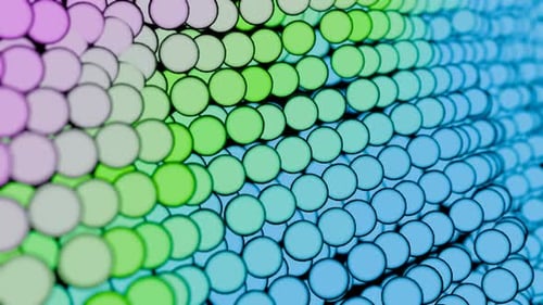 Rainbow Circles Matrix Animation